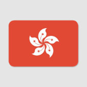 Patriottisch naamplaatje met vlag van Hongkong (Voorkant)