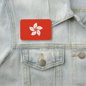 Patriottisch naamplaatje met vlag van Hongkong (In situ)