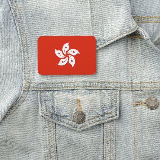 Patriottisch naamplaatje met vlag van Hongkong (In situ)