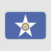 Patriottisch naamplaatje met vlag van Houston (Voorkant)