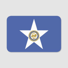 Patriottisch naamplaatje met vlag van Houston