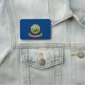 Patriottisch naamplaatje met vlag van Idaho, Veren (In situ)