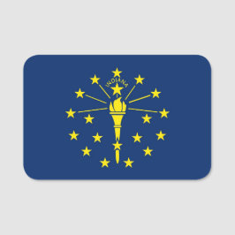 Patriottisch naamplaatje met vlag van Indiana, Ver