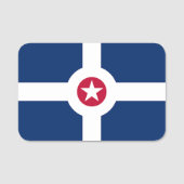 Patriottisch naamplaatje met vlag van Indianapolis (Voorkant)
