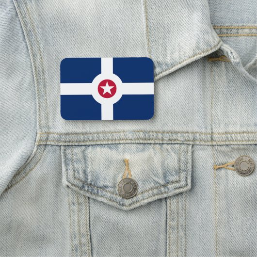 Patriottisch naamplaatje met vlag van Indianapolis (In situ)