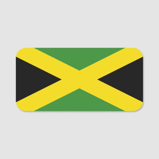 Patriottisch naamplaatje met vlag van Jamaica (Voorkant)