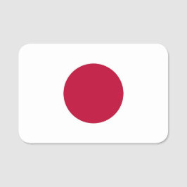Patriottisch naamplaatje met vlag van Japan