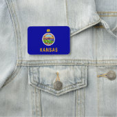 Patriottisch naamplaatje met vlag van Kansas, Vere (In situ)