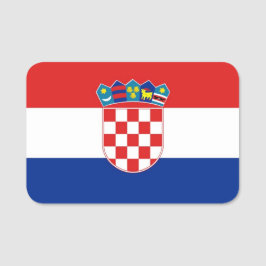 Patriottisch naamplaatje met vlag van Kroatië