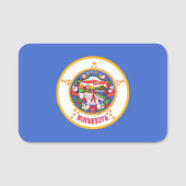 Patriottisch naamplaatje met vlag van Minnesota (Voorkant)