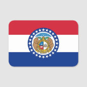 Patriottisch naamplaatje met vlag van Missouri (Voorkant)