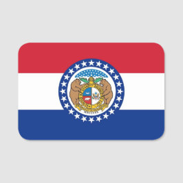 Patriottisch naamplaatje met vlag van Missouri