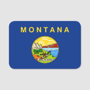 Patriottisch naamplaatje met vlag van Montana