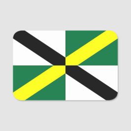 Patriottisch naamplaatje met vlag van Monterey Cit