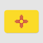 Patriottisch naamplaatje met vlag van New Mexico (Voorkant)