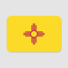 Patriottisch naamplaatje met vlag van New Mexico
