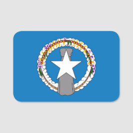 Patriottisch naamplaatje met vlag van Noordelijke 