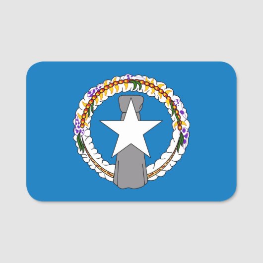 Patriottisch naamplaatje met vlag van Noordelijke  (Voorkant)