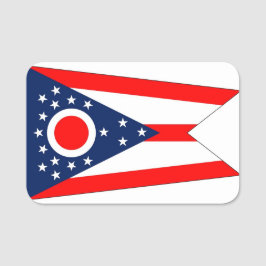 Patriottisch naamplaatje met vlag van Ohio