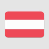 Patriottisch naamplaatje met vlag van Oostenrijk (Voorkant)
