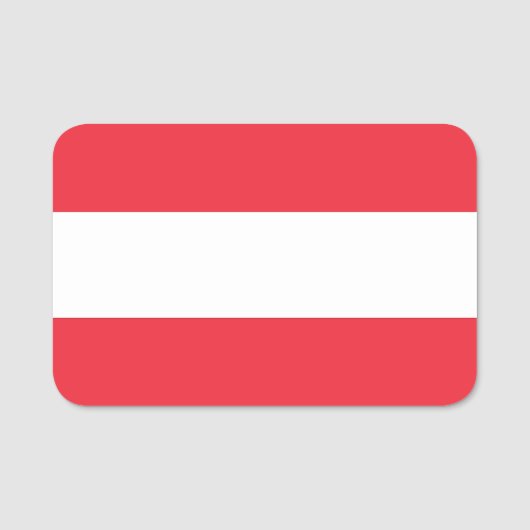 Patriottisch naamplaatje met vlag van Oostenrijk (Voorkant)
