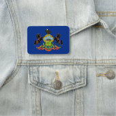 Patriottisch naamplaatje met vlag van Pennsylvania (In situ)