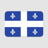 Patriottisch naamplaatje met vlag van Quebec (Voorkant)