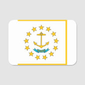Patriottisch naamplaatje met vlag van Rhode Island (Voorkant)
