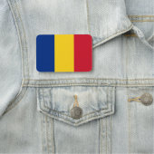 Patriottisch naamplaatje met vlag van Roemenië (In situ)