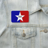 Patriottisch naamplaatje met vlag van San Antonio (In situ)