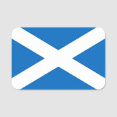 Patriottisch naamplaatje met vlag van Schotland (Voorkant)