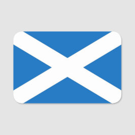 Patriottisch naamplaatje met vlag van Schotland