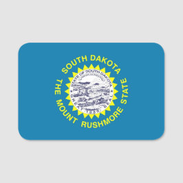 Patriottisch naamplaatje met vlag van South Dakota
