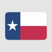 Patriottisch naamplaatje met vlag van Texas (Voorkant)