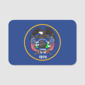 Patriottisch naamplaatje met vlag van Utah (Voorkant)