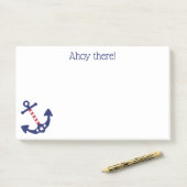 Patriottisch nautisch anker Ahoy daar Quote 10 x 6 Post-it® Notes (Op bureau)