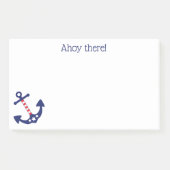 Patriottisch nautisch anker Ahoy daar Quote 10 x 6 Post-it® Notes (Voorkant)