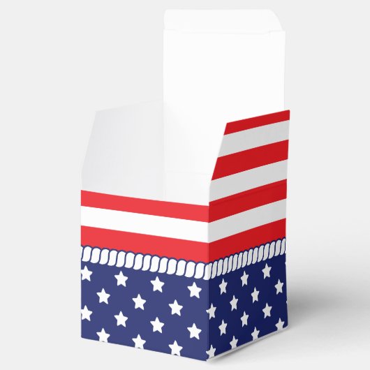 patriottisch nautisch anker Baby shower Bedankdoosjes (Geopend)