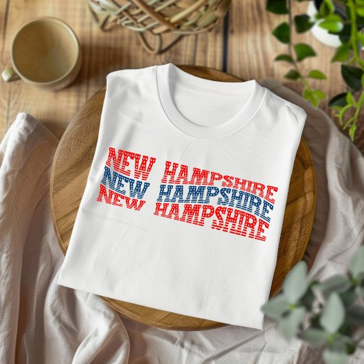 Patriottisch New Hampshire Rood en Blauw Boho T-sh T-shirt