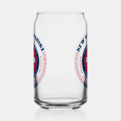 Patriottisch New Hampshire typografie ontwerp Blikvorm Glas (Rechts)