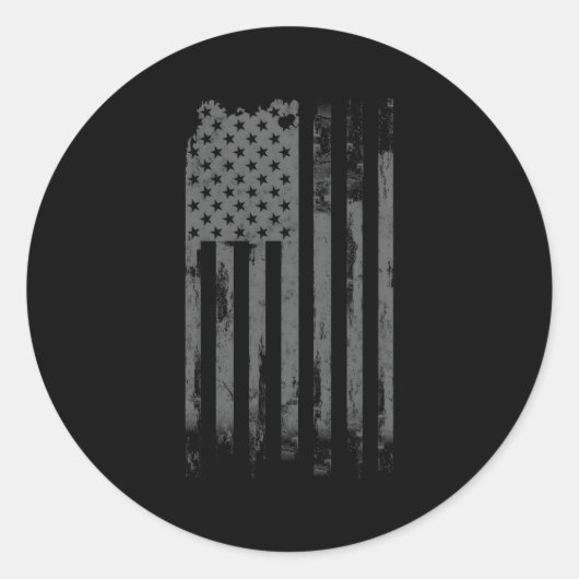 Patriottisch noodlijdend Amerika VS Vlag Ronde Sticker (Voorkant)