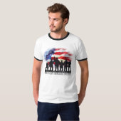 Patriottisch nooit opgeven t-shirt (Voorkant volledig)