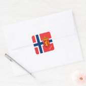 Patriottisch Noorwegen & Noorse vlag, vakantie/spo Vierkante Sticker (Envelop)