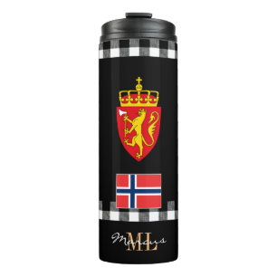 Patriottisch Noorwegen reisbureau Mug, Noorse vlag Thermosbeker