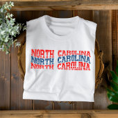 Patriottisch North Carolina Rood & Blauw Boho T-sh T-shirt