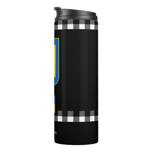 Patriottisch Oekraïne reisbureau Mug, Oekraïense v Thermosbeker (Geroteerd rechts)