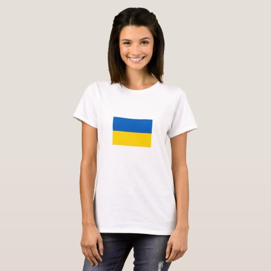 Patriottisch Oekraïne Vlag T-Shirt (Voorkant volledig)