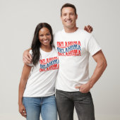 Patriottisch Oklahoma Rood en Blauw Boho T-shirt (Unisex)