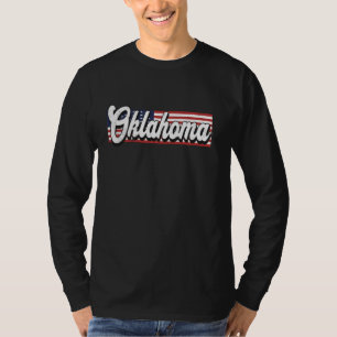 Patriottisch Oklahoma VS Vlag Streep Home State Ok T-shirt