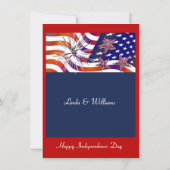 Patriottisch olifant Amerikaanse vlag Birthday Boy Kaart (Achterkant)